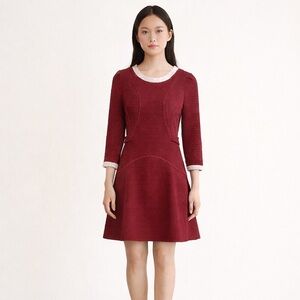 🇰🇷ON & ON Pink and Pearl Trim Flared Dress